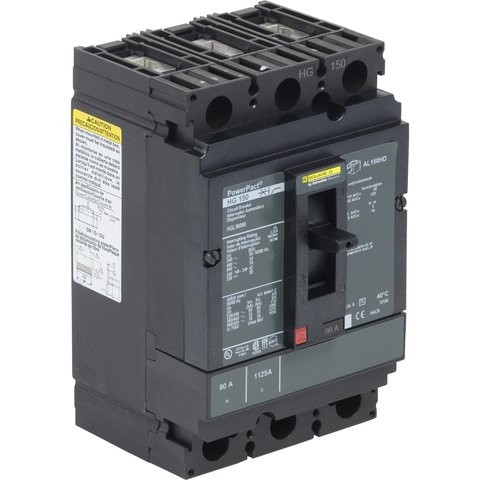 Interruptor Automático PowerPact Termomagnético, 3P, Frame H, 90A, 35kA/480 VAC