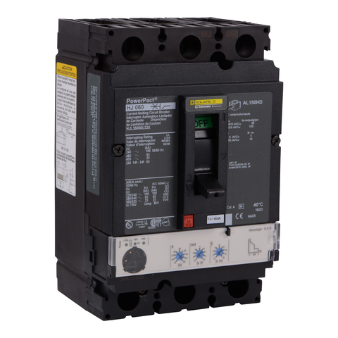 Interruptor Automático PowerPact Electrónico, 3P, Frame H, 15-60 A, 65kA/480 VAC