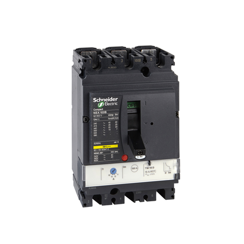 Interruptor Automático Regulable Compact NSX100H / TM25D, 17.5-25 A, 3P