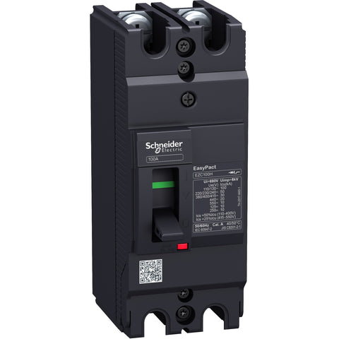 Interruptor Automático Fijo EasyPact EZC100H TMD 20 A 2P2D