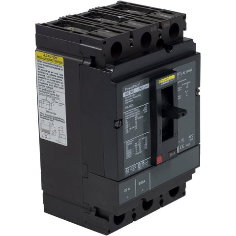 Interruptor Automático PowerPact Termomagnético, 3P, Frame H, 20A, 35kA/480 VAC
