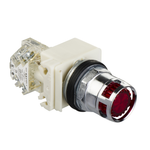 Pulsador Luminoso Saliente Incluye LED, 220 VAC/DC Rojo NA+NC