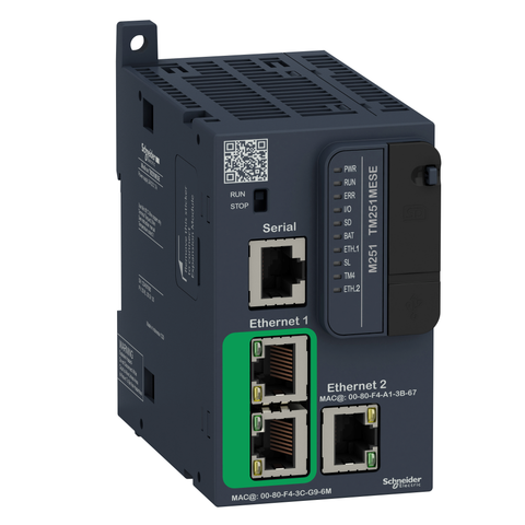 Controlador Lógico Modicon M251, 24 VDC, Ethernet + 2 Serie