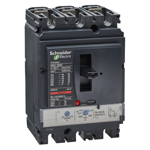 Interruptor Automático Regulable Compact NSX250F / TM250D, 175-250 A, 3P