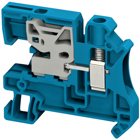Bornera de Control y Potencia Tipo Tornillo para Conductor Neutro, Azul, 6 mm2, 400 V, 41 A