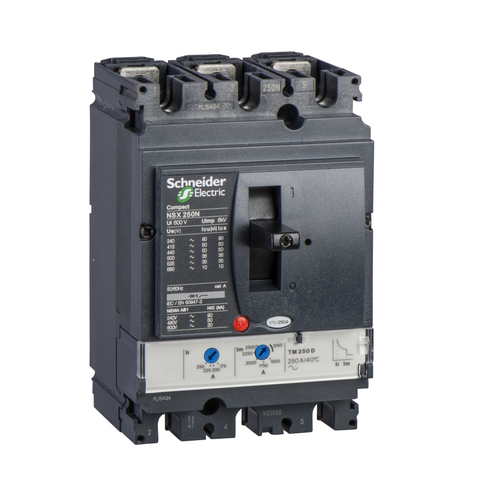Interruptor Automático Regulable Compact NSX250H / TM200D, 140-200 A, 3P